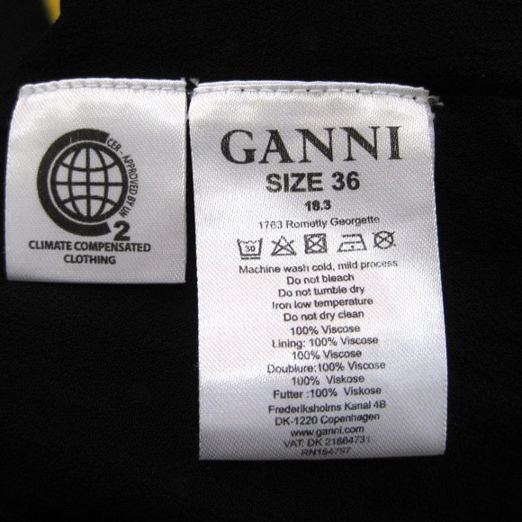 Ganni Rometty Black Floral Georgette Mini Skirt 36 - Picture 5 of 14